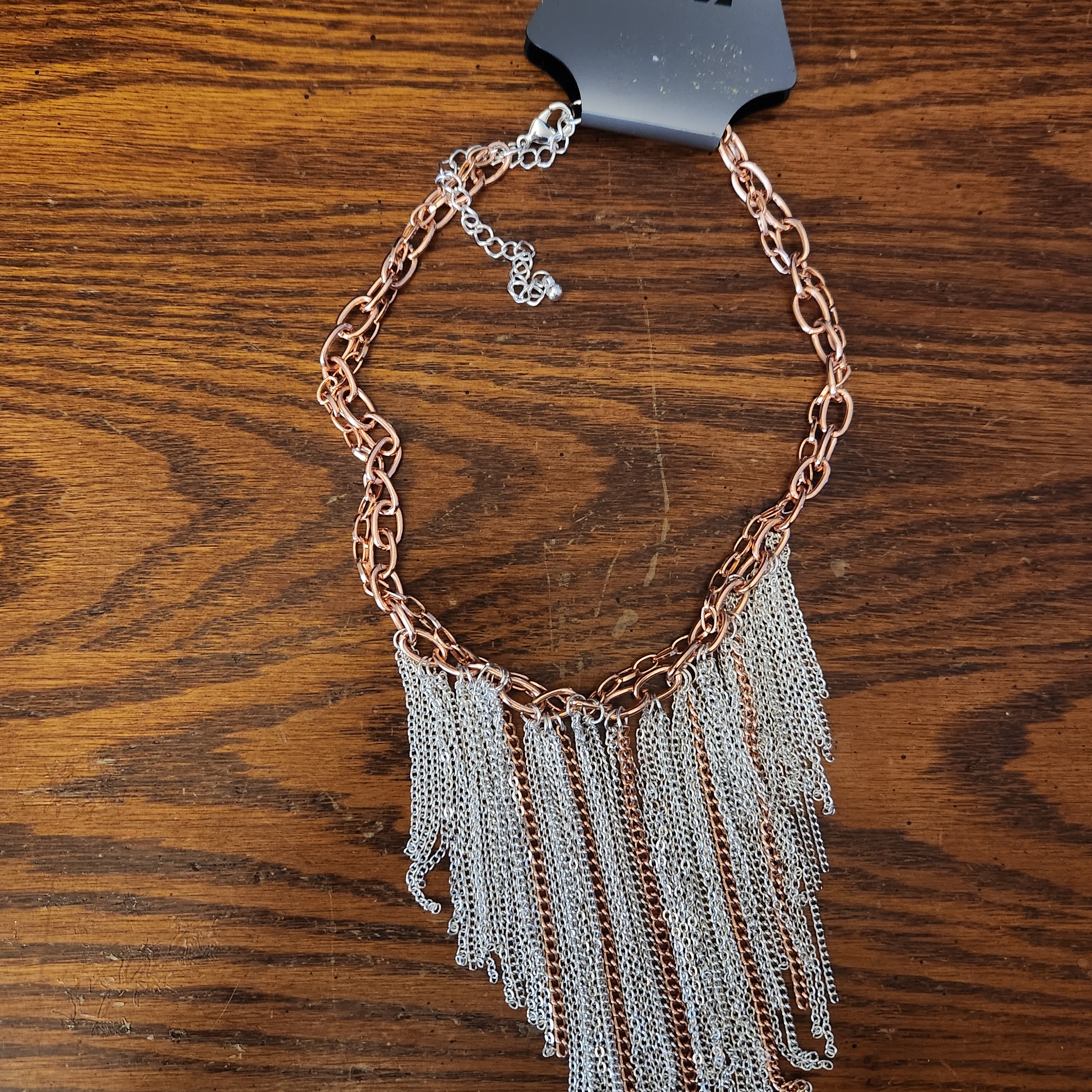 Apt 9 Silver And Copper Fringe Necklace 6$